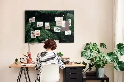 Trópusi monstera mintás parafa üzenőtábla