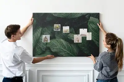 Trópusi monstera mintás parafa üzenőtábla