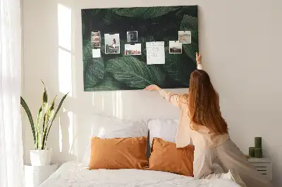 Trópusi monstera mintás parafa üzenőtábla