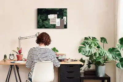 Trópusi monstera mintás parafa üzenőtábla