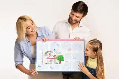 Havi falinaptár parafa üzenőtáblával