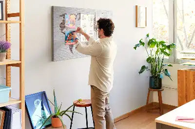 Ipari világkörvonal mintás fali parafa üzenőtábla