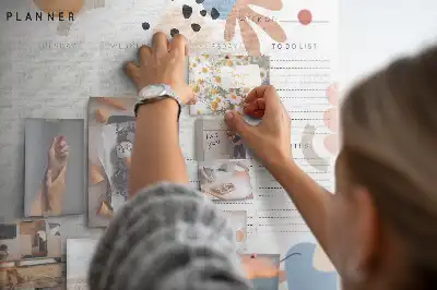 Heti szervező fali parafa üzenőtábla otthoni használatra