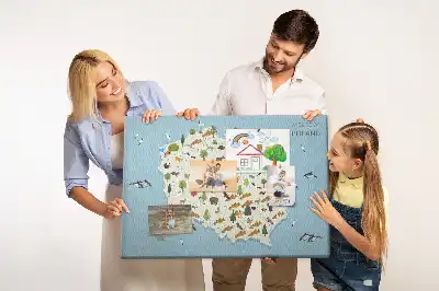 Fali parafa üzenőtábla lengyel állattérképpel