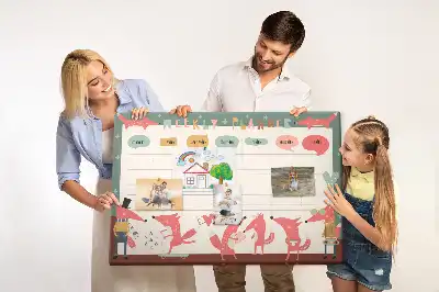 Fali parafa üzenőtábla és heti szervező gyerekeknek
