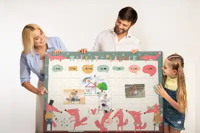 Fali parafa üzenőtábla és heti szervező gyerekeknek