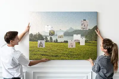 Parafa üzenőtábla hegyek mező mintával
