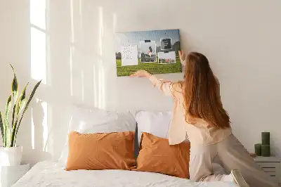 Parafa üzenőtábla hegyek mező mintával