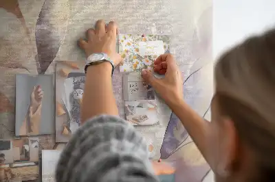 Növények akvarell mintás parafafali tábla