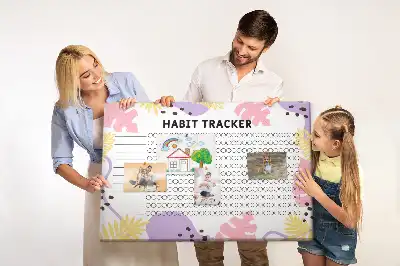 Fali parafa üzenőtábla és szokáskövető