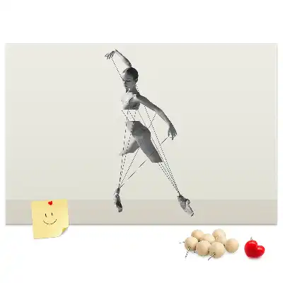 Balerina mintás fali parafa üzenőtábla