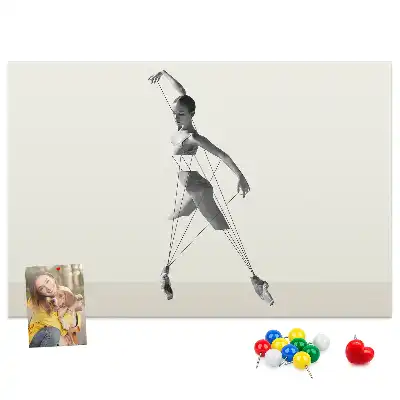 Balerina mintás fali parafa üzenőtábla