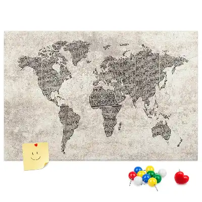 Parafatábla világtérkép újságmintával