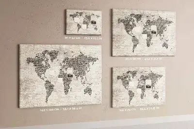 Parafatábla világtérkép újságmintával