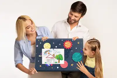 Gyermek parafa üzenőtábla űr mintával