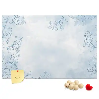 Fali parafa üzenőtábla Növényvázlat mintával