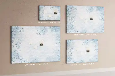 Fali parafa üzenőtábla Növényvázlat mintával