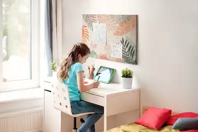Botanikai mintás parafa üzenőtábla