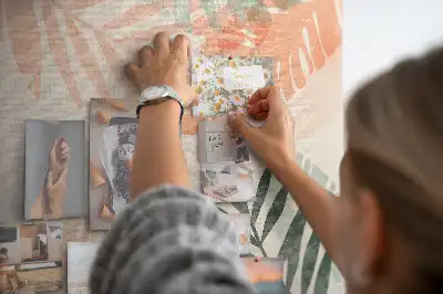 Botanikai mintás parafa üzenőtábla