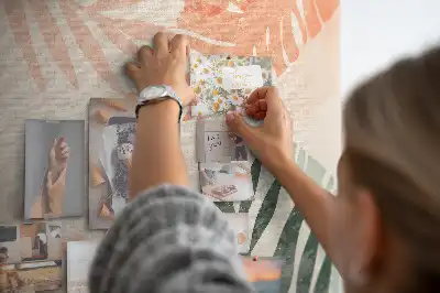 Botanikai mintás parafa üzenőtábla