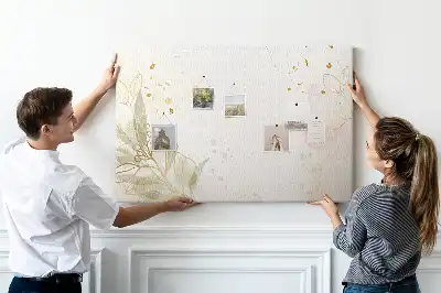 Fali parafa üzenőtábla arany vonalas grafikával
