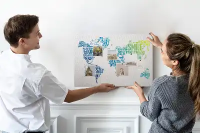 Kedves szavak térképe parafatábla