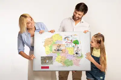 Lengyelország térképes fali parafa üzenőtábla