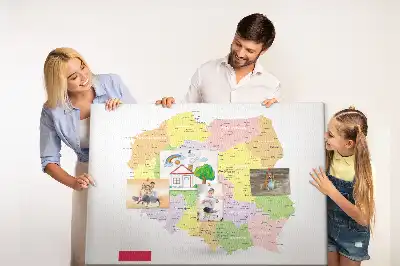 Lengyelország térképes fali parafa üzenőtábla
