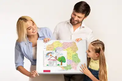 Lengyelország térképes fali parafa üzenőtábla