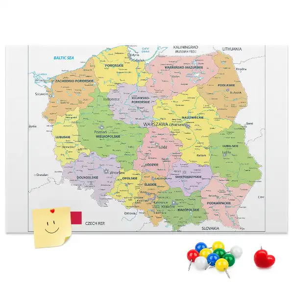 A Köztársaság határai parafa üzenőtábla