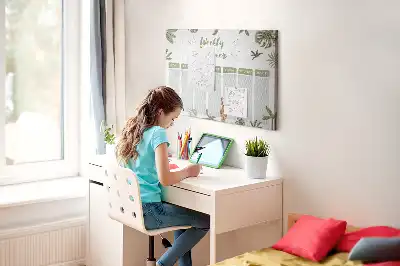 Szafari mintás heti tervező parafatábla
