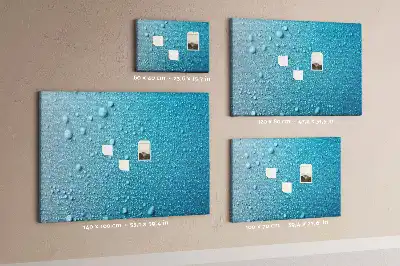 Fali parafa üzenőtábla Vízcseppek mintával