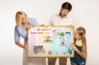Fali parafa üzenőtábla iskolai órarenddel