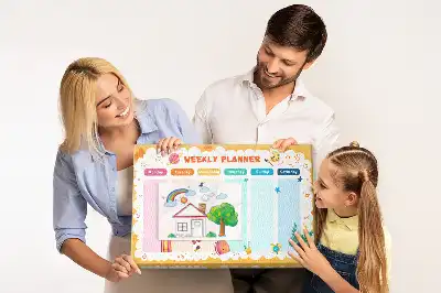 Fali parafa üzenőtábla iskolai órarenddel