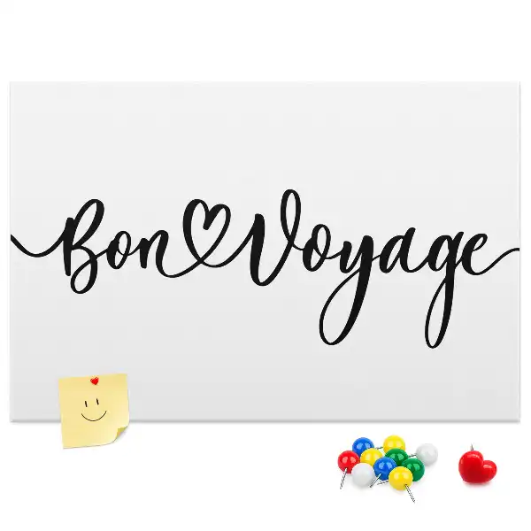 Bon voyage feliratú parafa üzenőtábla