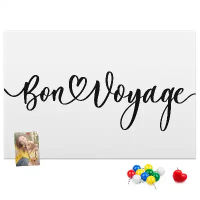 Bon voyage feliratú parafa üzenőtábla