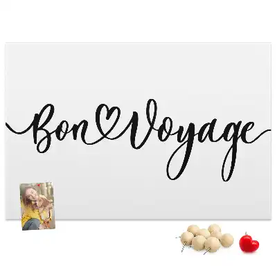 Bon voyage feliratú parafa üzenőtábla