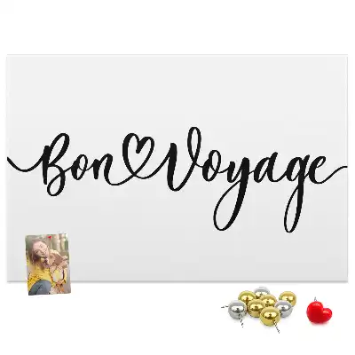 Bon voyage feliratú parafa üzenőtábla
