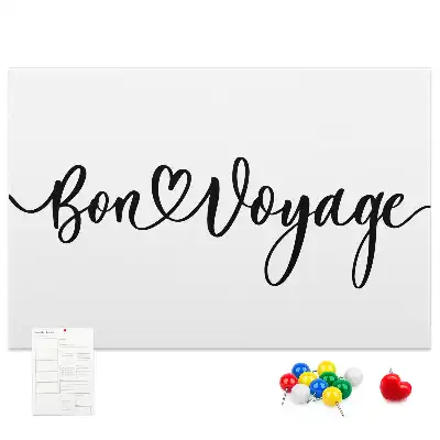 Bon voyage feliratú parafa üzenőtábla