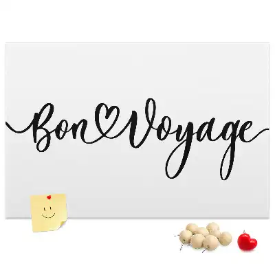 Bon voyage feliratú parafa üzenőtábla