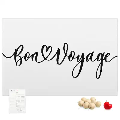 Bon voyage feliratú parafa üzenőtábla