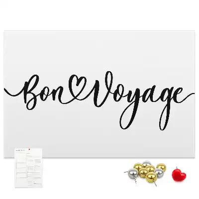 Bon voyage feliratú parafa üzenőtábla