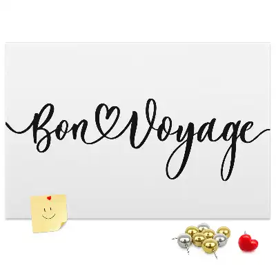 Bon voyage feliratú parafa üzenőtábla