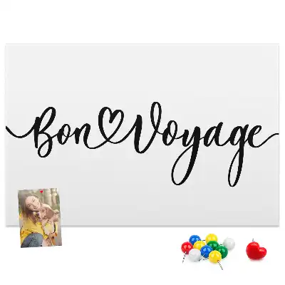 Bon voyage feliratú parafa üzenőtábla
