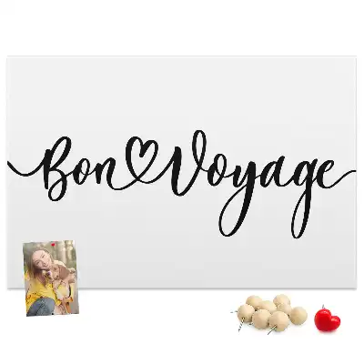 Bon voyage feliratú parafa üzenőtábla