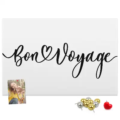Bon voyage feliratú parafa üzenőtábla