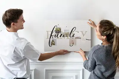 Családi feliratos parafa faliújság