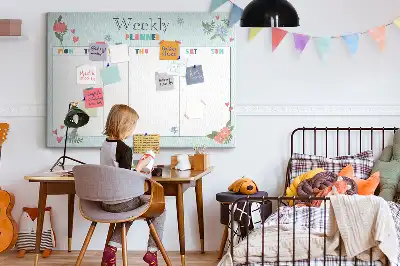 Heti feladatosztó parafatábla otthoni használatra