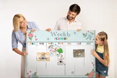 Heti feladatosztó parafatábla otthoni használatra