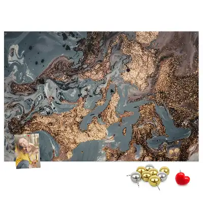 Díszes keretes fali parafa üzenőtábla